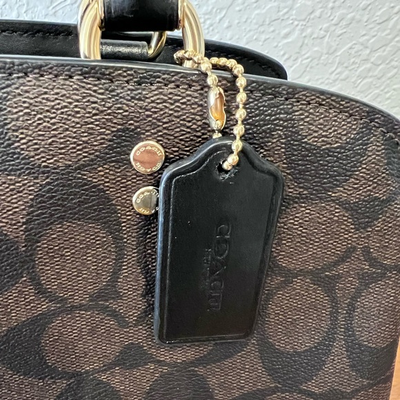 EUC Coach Black and Brown monogram Handbag - Picture 5 of 9